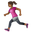 женщина бежит с средне-тёмным тоном кожи