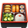 коробка с суши и рисом