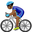 мужчина на велосипеде с средне-тёмным тоном кожи