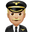 пилот с средне-белым тоном кожи