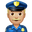 мужчина-полицейский с средне-белым тоном кожи