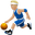 баскетболист с средне-белым тоном кожи