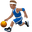 баскетболист с средним тоном кожи