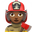 женщина-пожарный с средне-тёмным тоном кожи