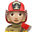 женщина-пожарный с средне-белым тоном кожи