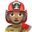 женщина-пожарный с средним тоном кожи