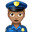 женщина-полицейский с средним тоном кожи