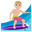 серфингист с средне-белым тоном кожи