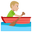 человек в лодке с средне-белым тоном кожи