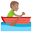 человек в лодке с средним тоном кожи