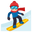 сноубордист с белым тоном кожи