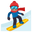 сноубордист с средним тоном кожи