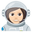 женщина-космонавт с белым тоном кожи