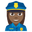 женщина-полицейский с средне-тёмным тоном кожи