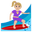 серфингистка с средне-белым тоном кожи