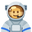космонавт с средне-белым тоном кожи