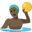 мужчина играет в водное поло с тёмным тоном кожи