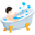 человек в ванне с белым тоном кожи