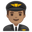 пилот с средним тоном кожи