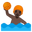 мужчина играет в водное поло с тёмным тоном кожи