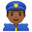 мужчина-полицейский с средне-тёмным тоном кожи