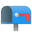 открытый почтовый ящик с опущенным флажком