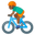 велосипедист с средне-тёмным тоном кожи