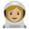 женщина-космонавт с средне-белым тоном кожи