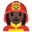 женщина-пожарный с тёмным тоном кожи