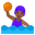 женщина играет в водное поло с средне-тёмным тоном кожи