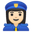 женщина-полицейский с белым тоном кожи