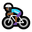 велосипедистка с средне-тёмным тоном кожи