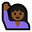 женщина с поднятой рукой с средне-тёмным тоном кожи