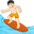 серфингист с белым тоном кожи