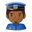 полицейский с средне-тёмным тоном кожи