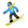 сноубордист с средне-белым тоном кожи
