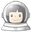 женщина-космонавт с белым тоном кожи