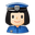 женщина-полицейский с белым тоном кожи