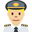 пилот с средне-белым тоном кожи