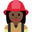 женщина-пожарный с тёмным тоном кожи