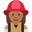женщина-пожарный с средне-тёмным тоном кожи