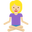 женщина медитирует с средне-белым тоном кожи