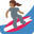 серфингистка с средне-тёмным тоном кожи