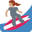 серфингистка с средним тоном кожи