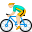 велосипедист с средне-белым тоном кожи