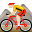 горный велосипедист с средне-белым тоном кожи