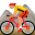 горный велосипедист с средним тоном кожи