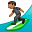 серфинг с средне-тёмным тоном кожи