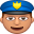 полицейский с средним тоном кожи