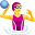 женщина играет в водное поло